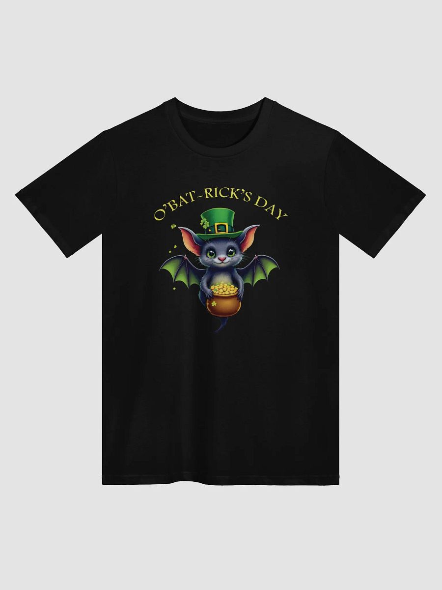 Cute St. Patrick’s Day Bat Comfort Unisex T-Shirt – O’Bat-Rick’s Day Funny Irish Design product image (1)