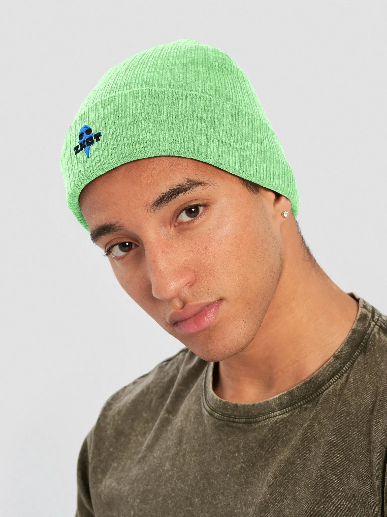 ZKOT Ribbed Knit Beanie - Show your Support with Style - Headwear product image (3)