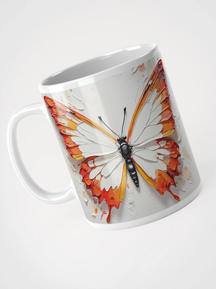 Sunset Soar Butterfly White Glossy Mug product image (2)