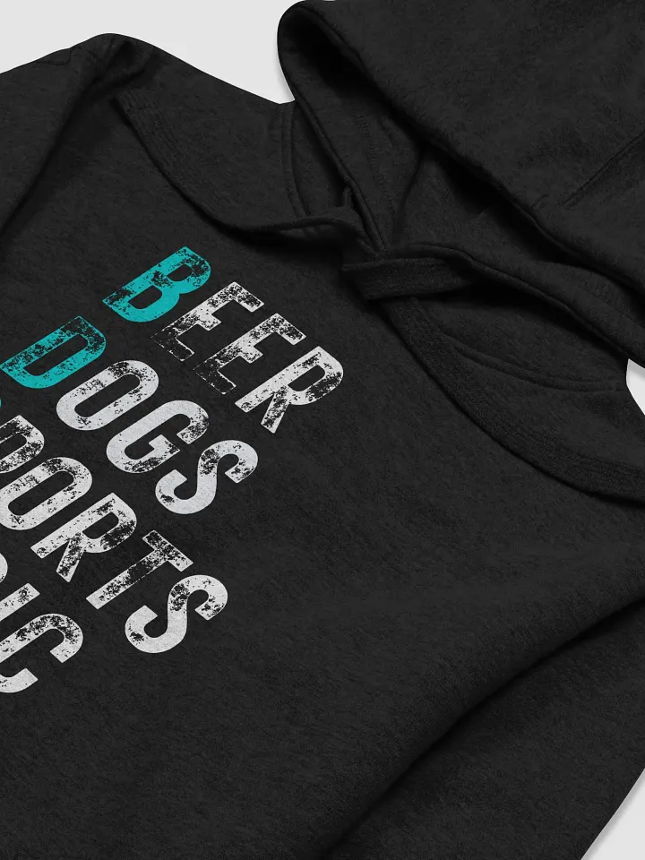 Beer Dogs Sports Music Hoodie – Funny Teal BDSM Gift for Men and Women product image (2)