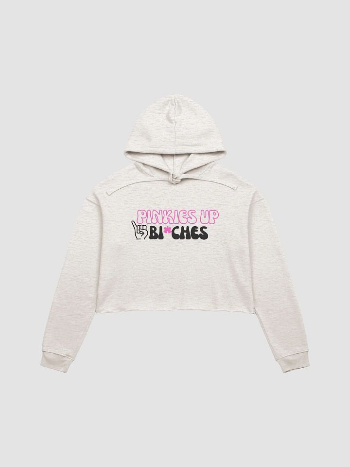 Light Pinkies up Crop Hoodie product image (1)