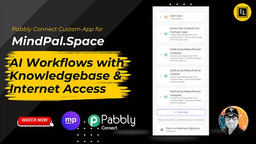 MindPal - Create AI Workflows with Knowledgebase & Internet Access - Pabbly Connect Custom App
.
This is the easiest way to b...