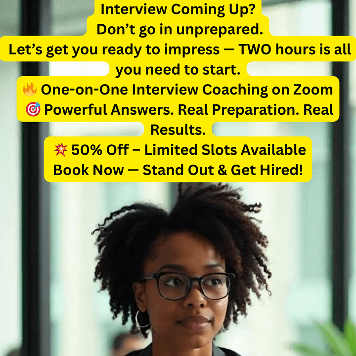 2-Hour Zoom Interview Coaching | Learn How to Pass Your Job Interview with Confidence product image (1)