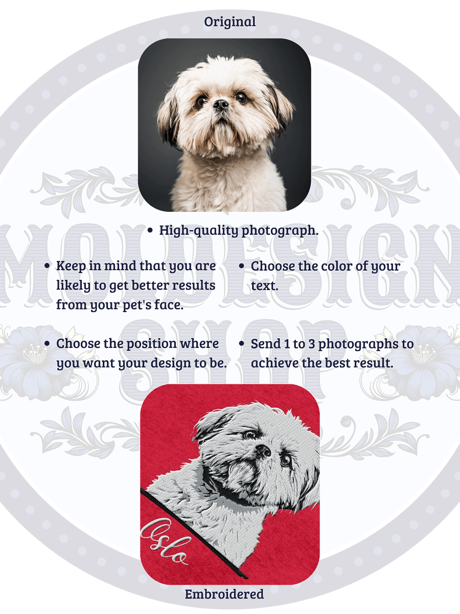 YOUR SHIH TZU! / HOODIE WITH PERSONALIZED NAME / EMBROIDERED product image (5)