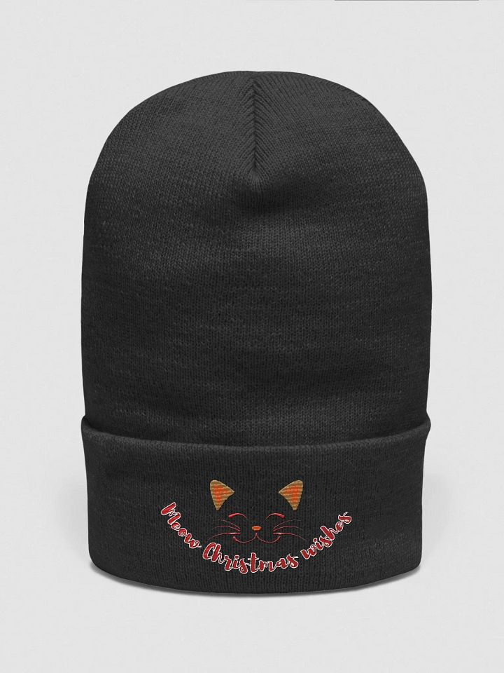 Meow Christmas wishes_Yupoong Cuffed Beanie product image (2)