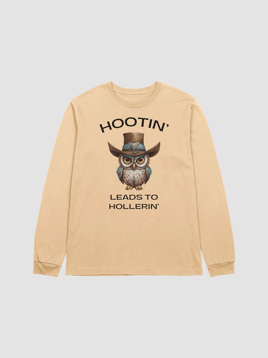 Hootin' Leads to Hollerin' Whimsical Owl Cowboy Long Sleeve Tee product image (1)