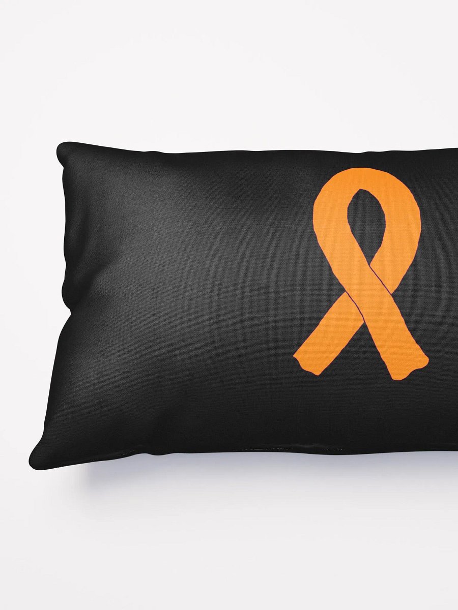 White HApex Gear White Logo Cancer Awareness Orange Ribbon. Black Basic Pillow product image (3)