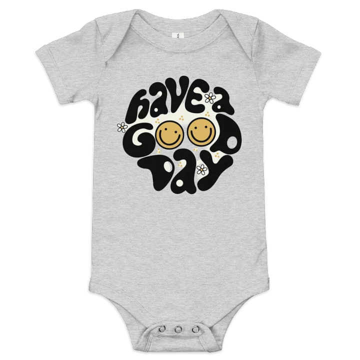Smiley Flower Power Baby Onesie product image (3)
