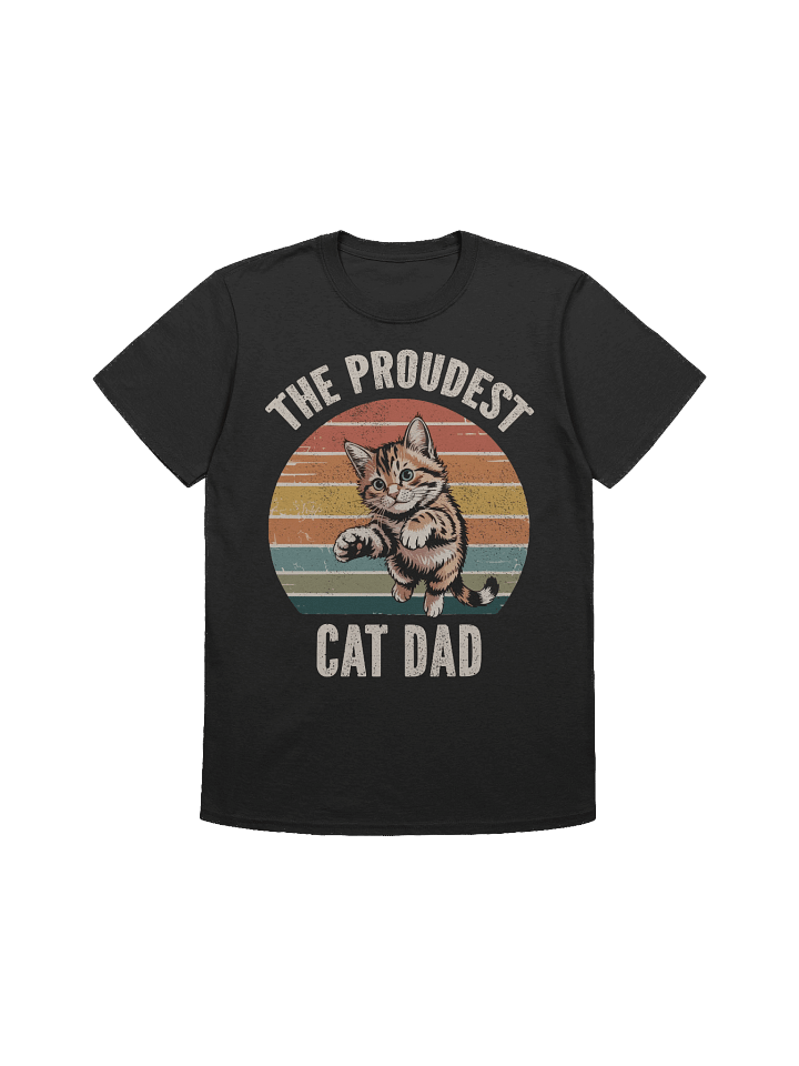Proud Cat Dad Retro T-Shirt product image (3)