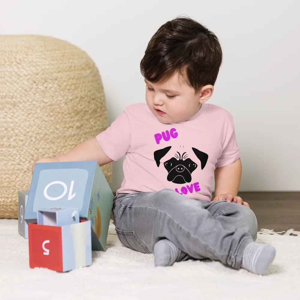 Pug love Baby jersey Pink product image (5)