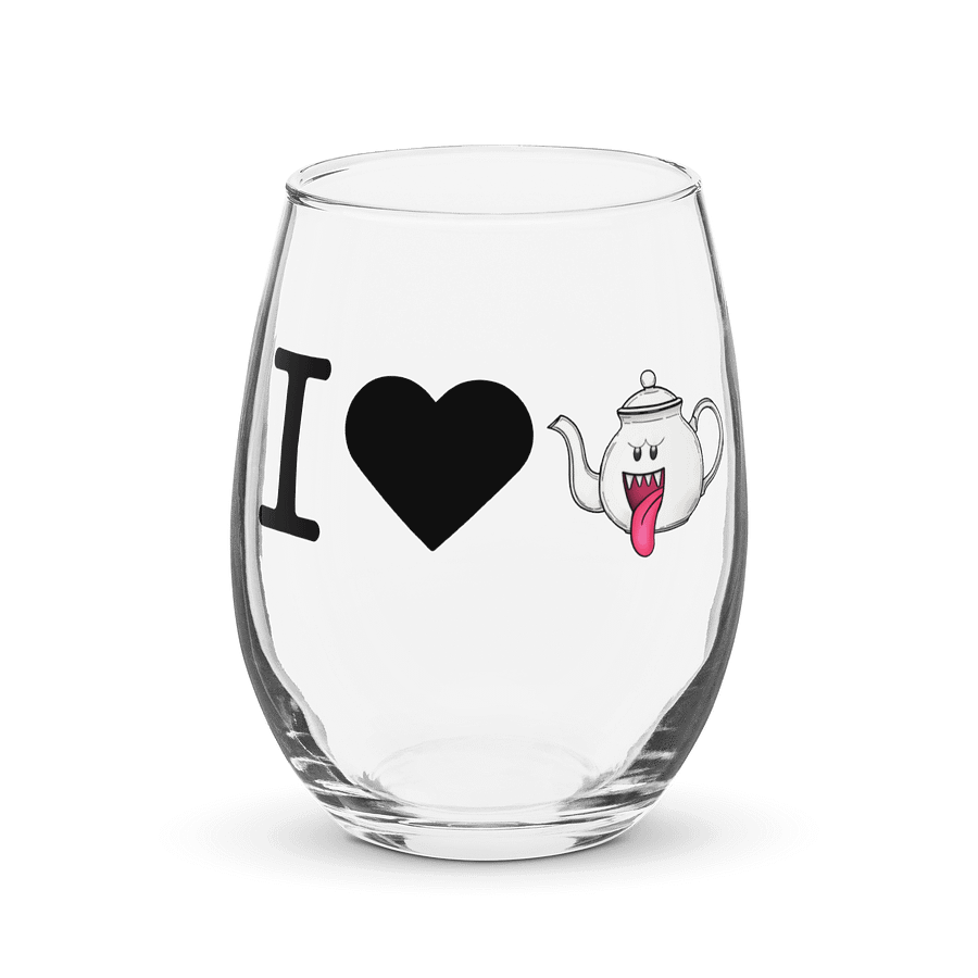 I Love Boo-Tea Stemless Wine Glass product image (1)