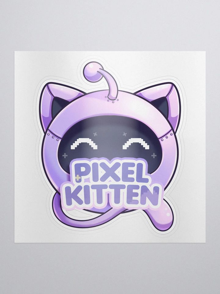 Pixel Kitten Robot Logo Sticker product image (1)