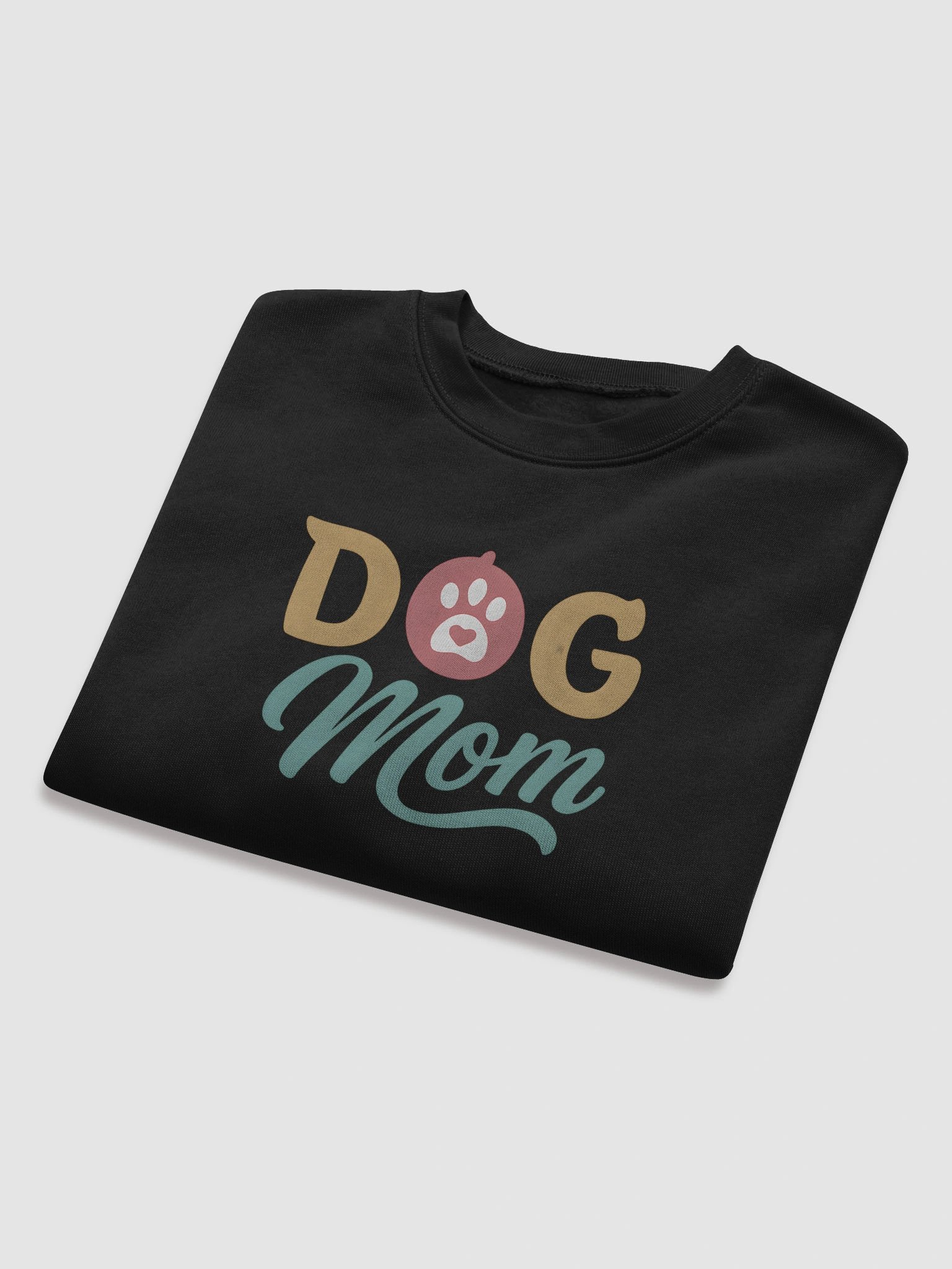 Dog Mom Crop Top | Bold Paw Print Heart Tee | Cute Gift for Dog-Loving Moms product image (8)