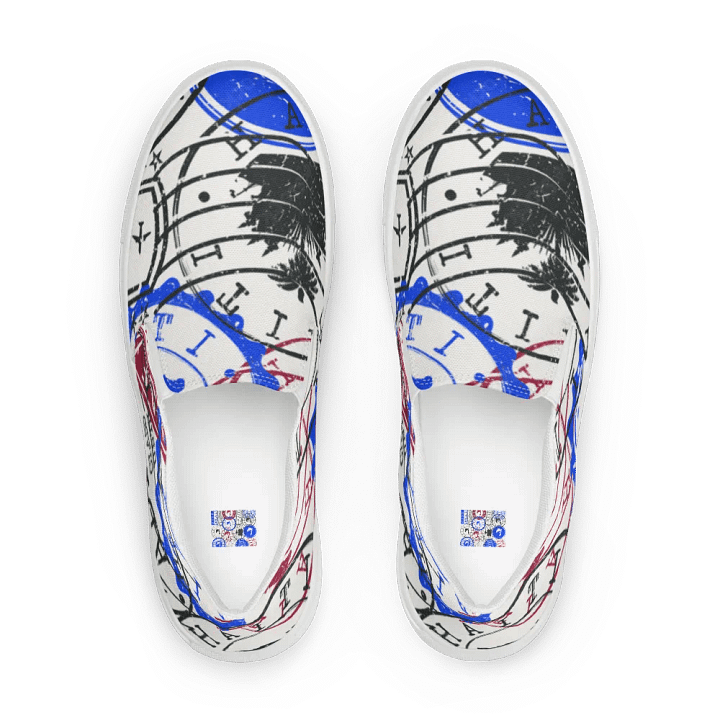 Haiti Stamp Women's Slip-On Shoes product image (1)