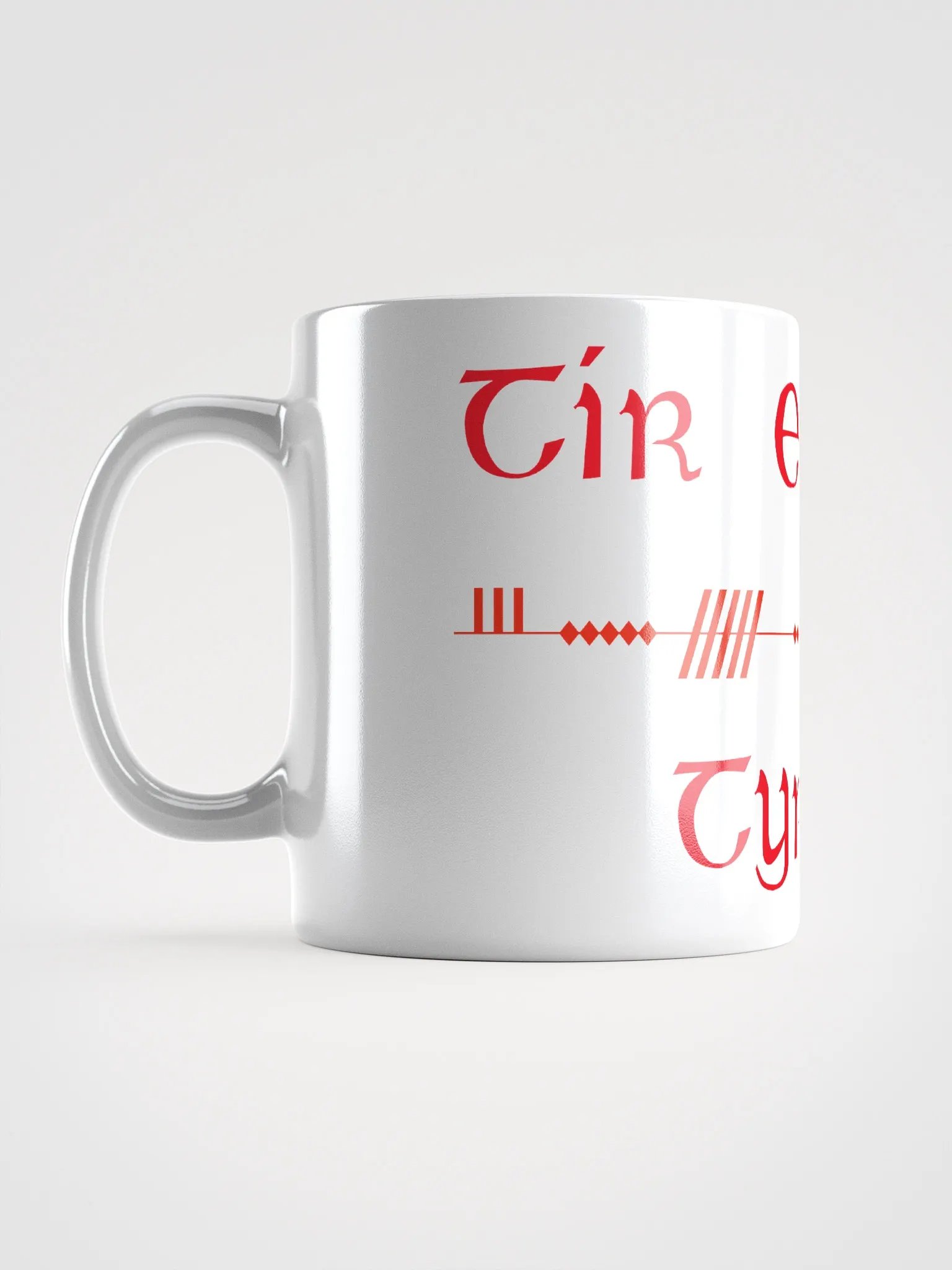 Tyrone/Tír Eoghain, Scholastic style ogham Mug product image (6)