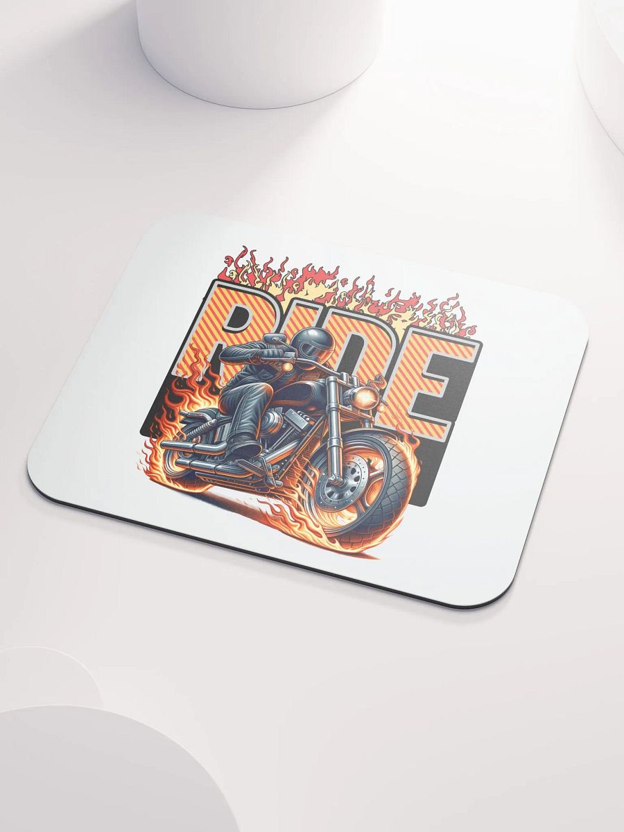 Rider Motorcycle Flaming Inferno Mouse Pad product image (3)