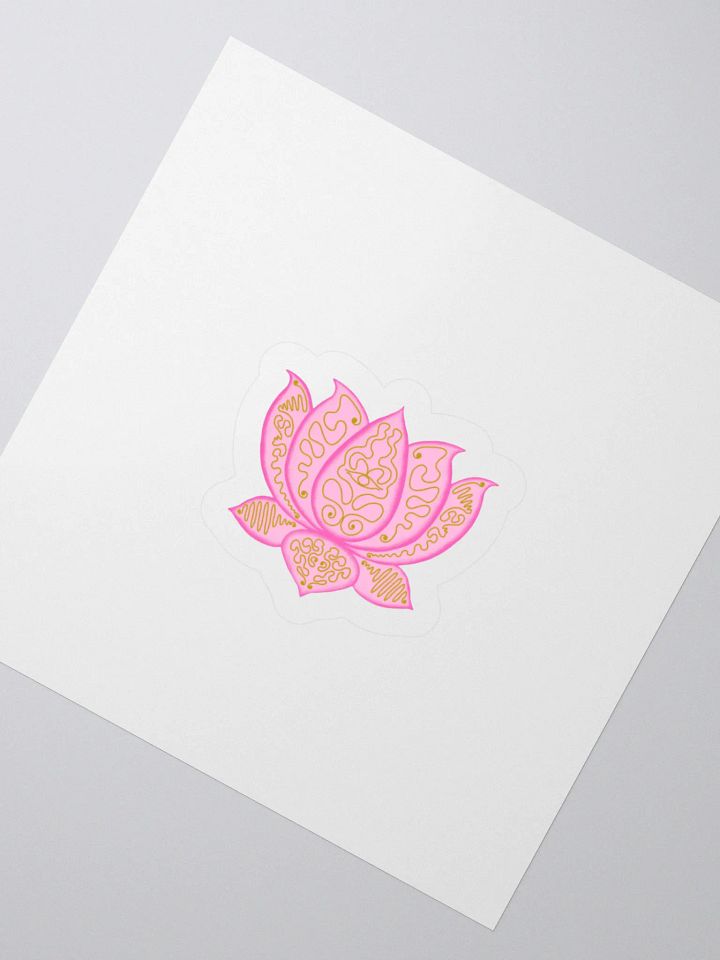 Golden Lotus Kiss Cut Stickers product image (2)