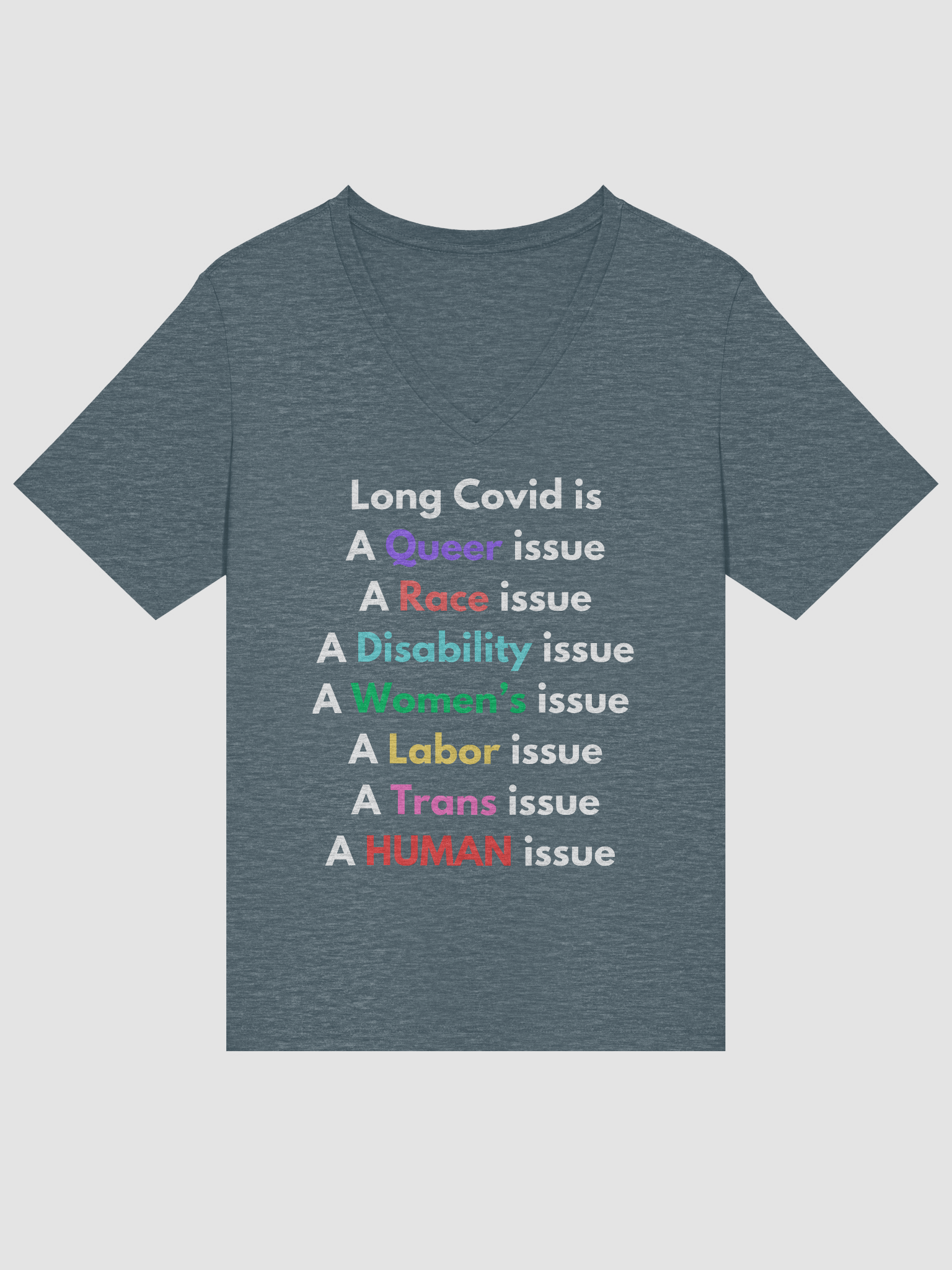 Long Covid Is Relaxed V-Neck Tee product image (14)