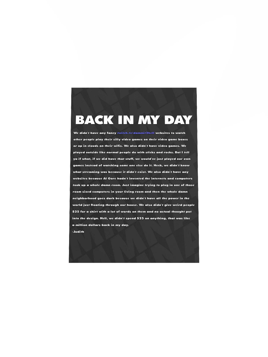 Back In My Day Poster 5" x 7" product image (4)