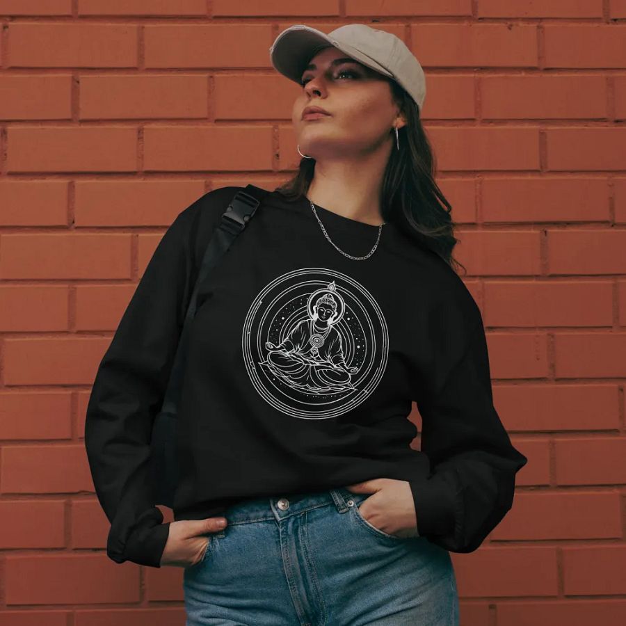 [Meditation 3 - White] - Unisex Premium Heavyweight Long Sleeve Shirt product image (11)