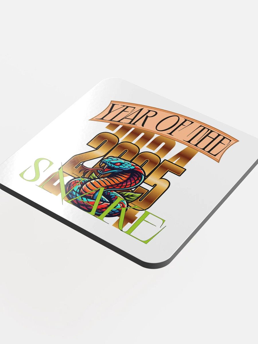 Year of the Snake 2025 Glossed Cork Coaster product image (4)