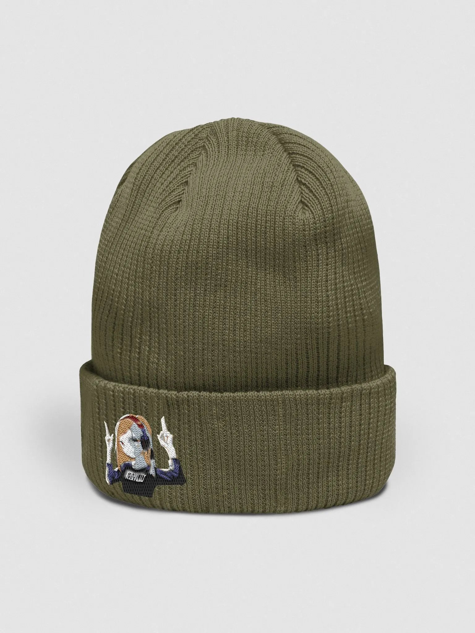 Keisha Out ~ Beechfield Organic Ribbed Beanie product image (6)