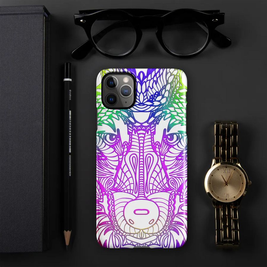 Wolf Head Purplish Mandala Phone Case product image (6)