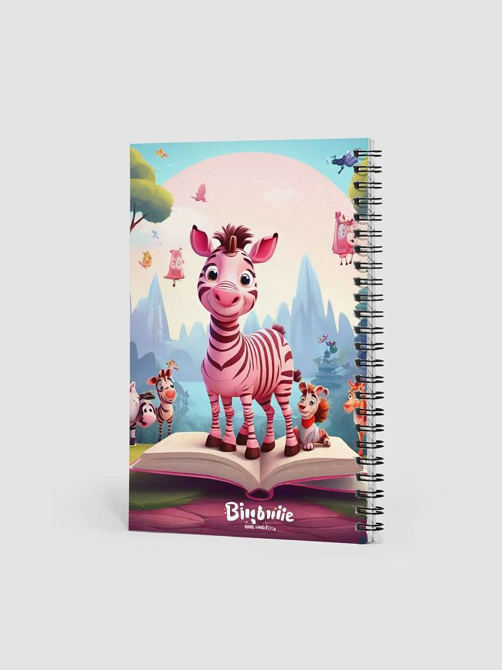 pink zebra with flower and book product image (2)