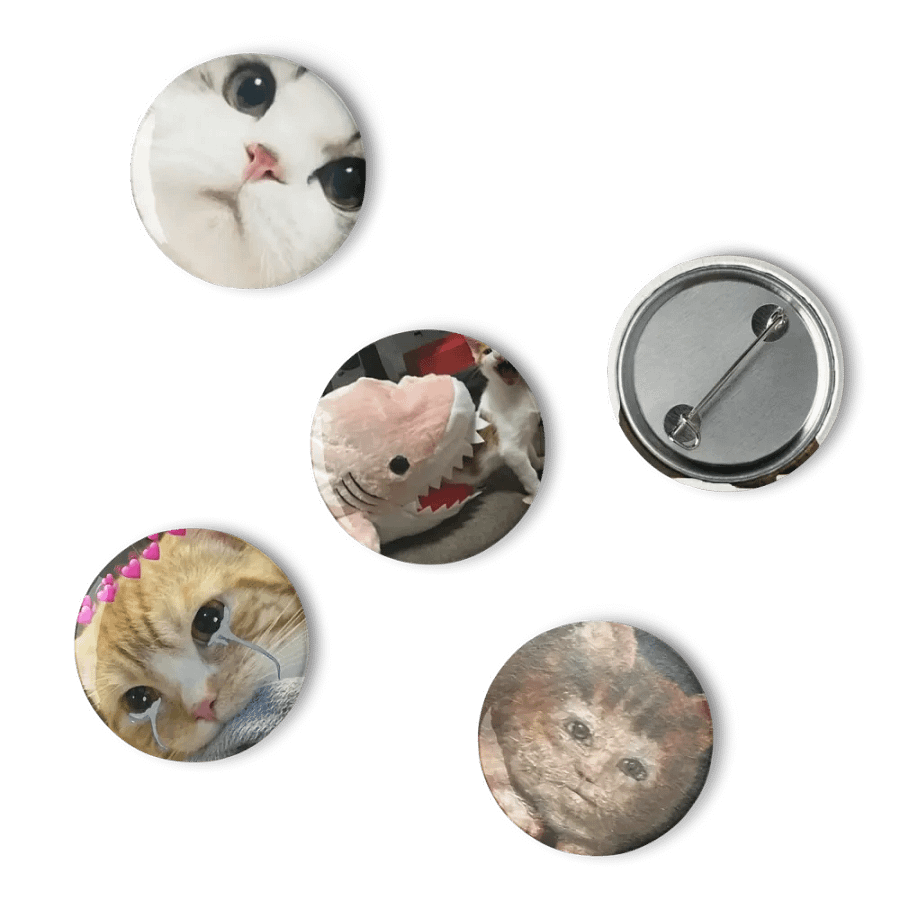 Set of Pin Buttons: Meme Cats 14 product image (6)