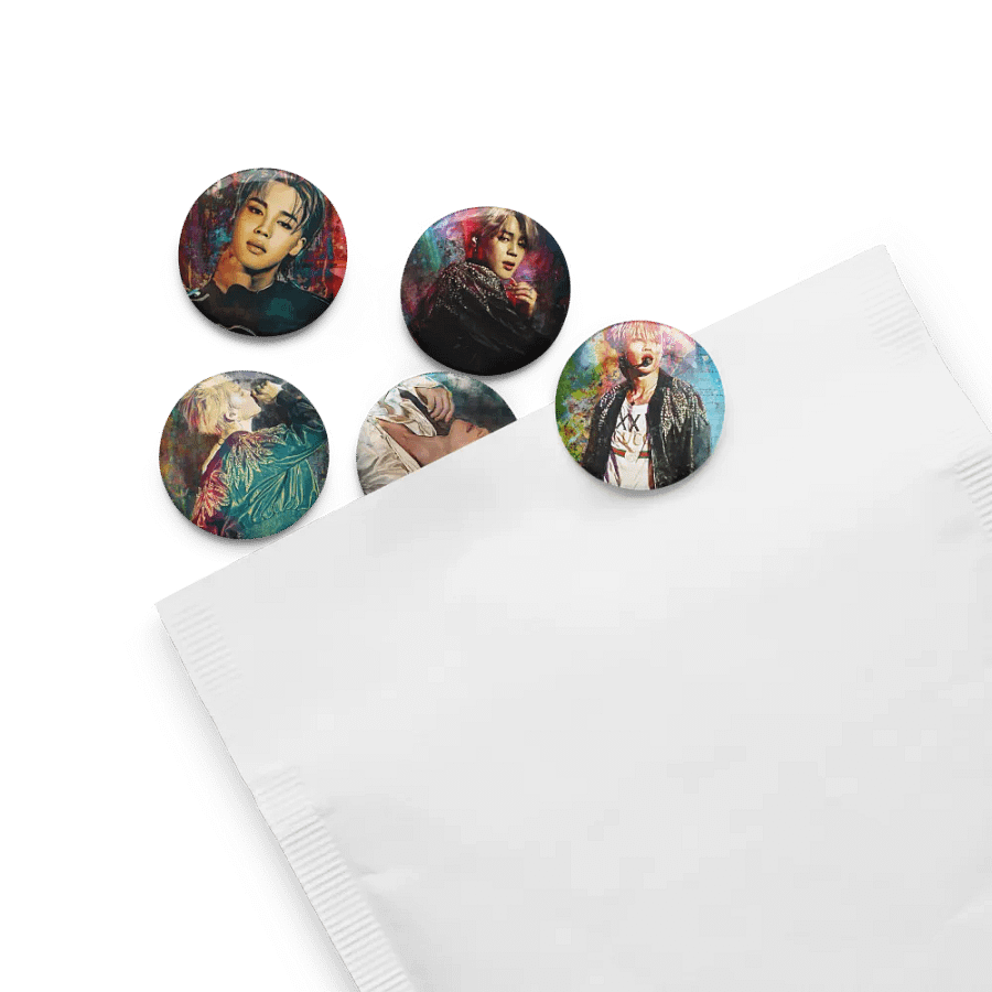 BTS - Jimin Set of Buttons 1 - Designed by ChimberArt product image (8)