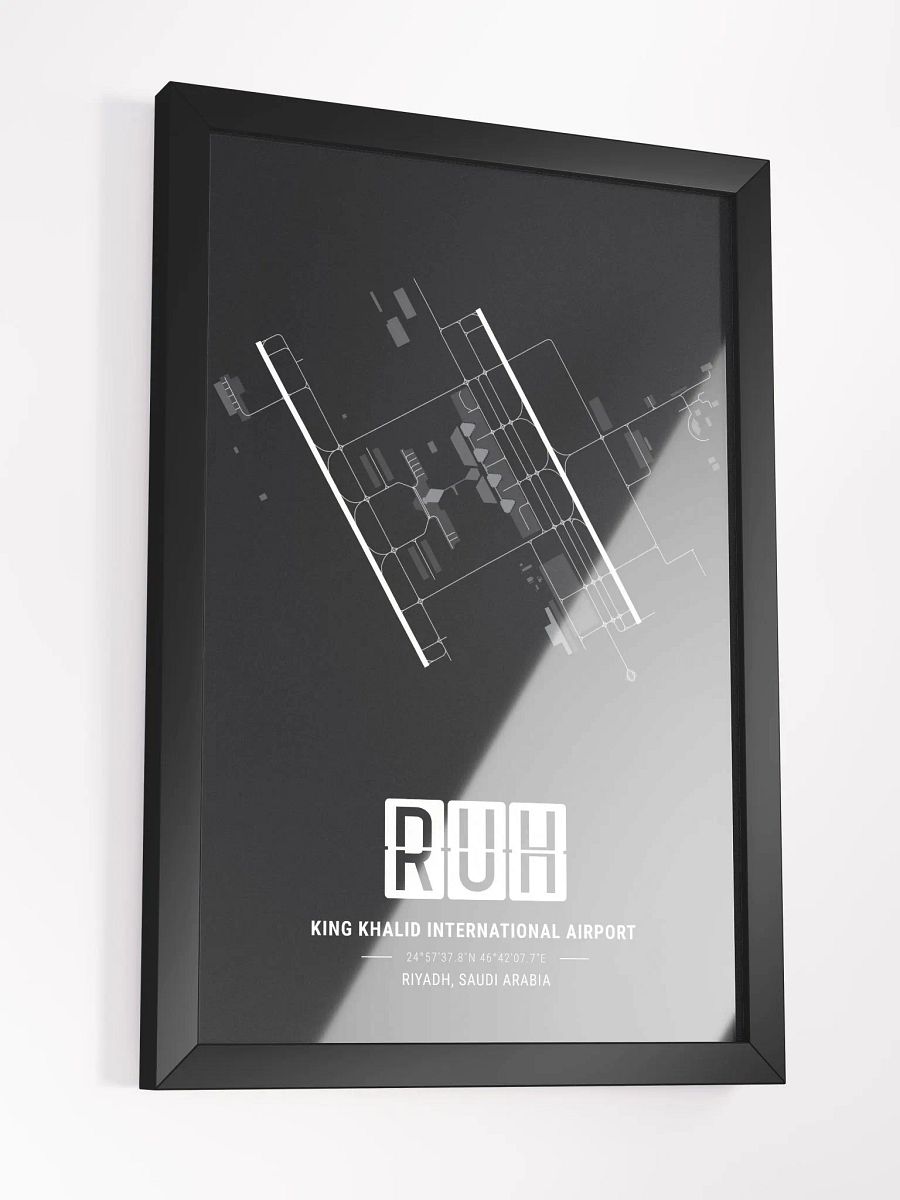 Framed Airport RUH Premium Map On Matt Paper product image (3)