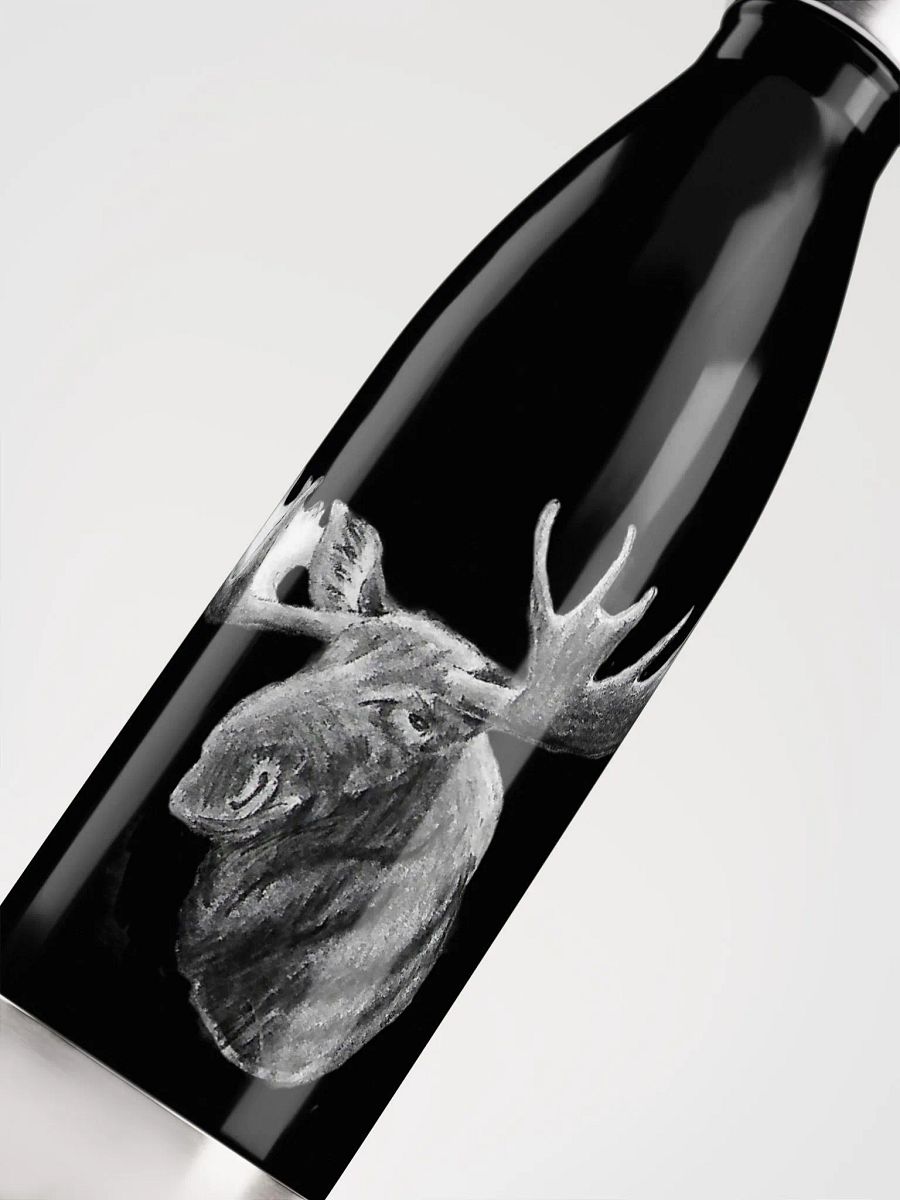 Moose Drawing Water Bottle product image (9)