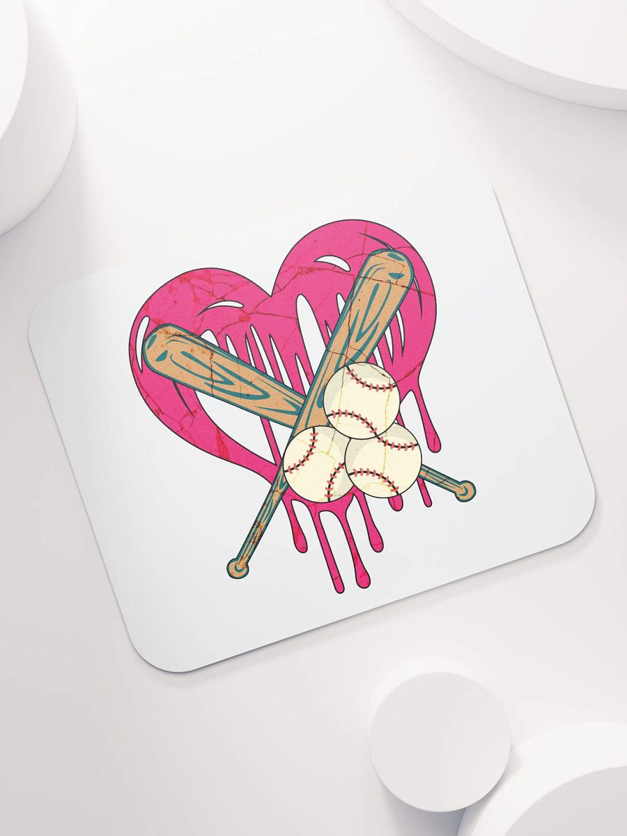 Heart Baseball Mouse Pad product image (5)