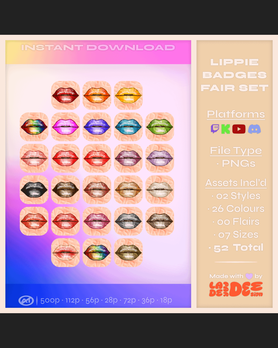 Lippie Badges [Fair Set] product image (3)