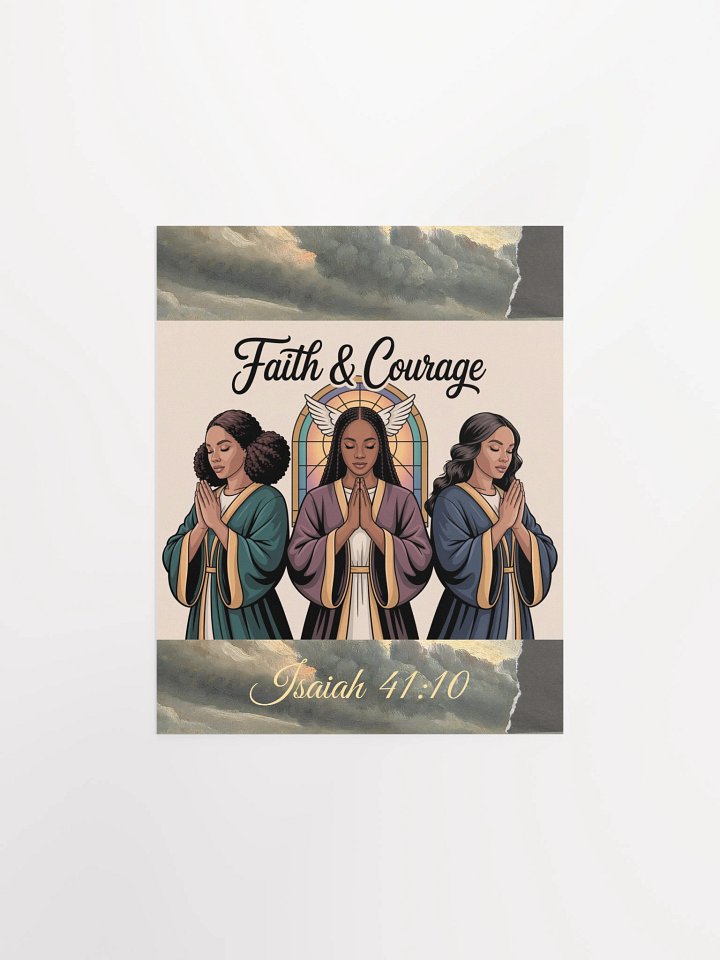 Faith and Courage Isaiah 41:10 Christian Faith Poster product image (3)