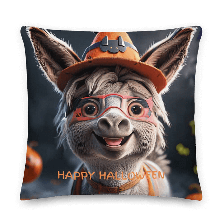 Witchy Donkey Halloween Pillow product image (2)