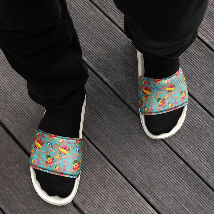 Funny Floaties Summer Hawaiian Men's Slides product image (4)