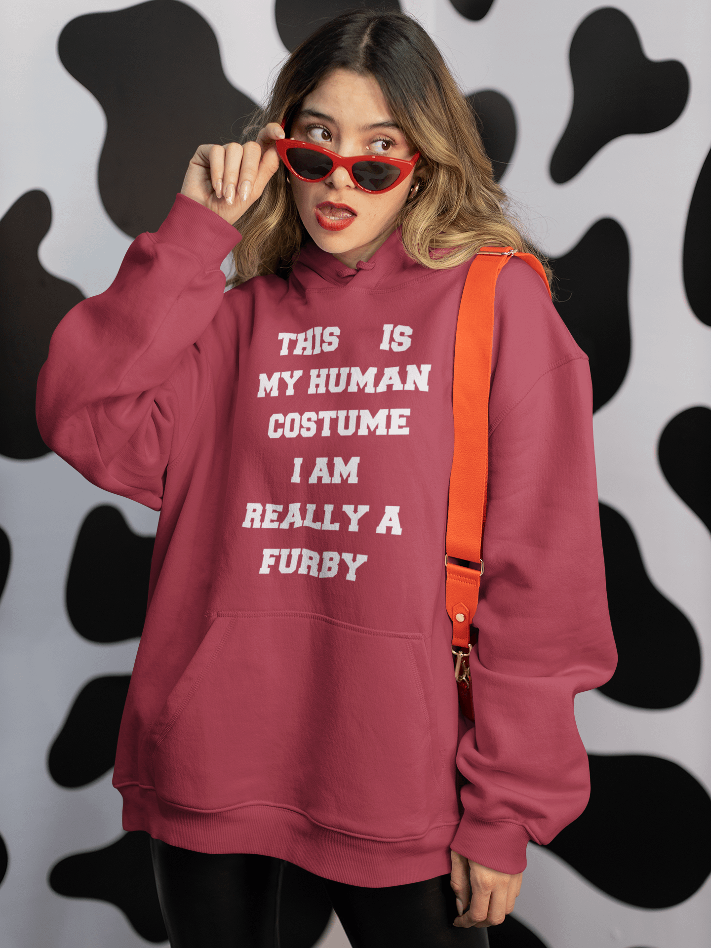 Human costume Furby edition classic hoodie product image (1)