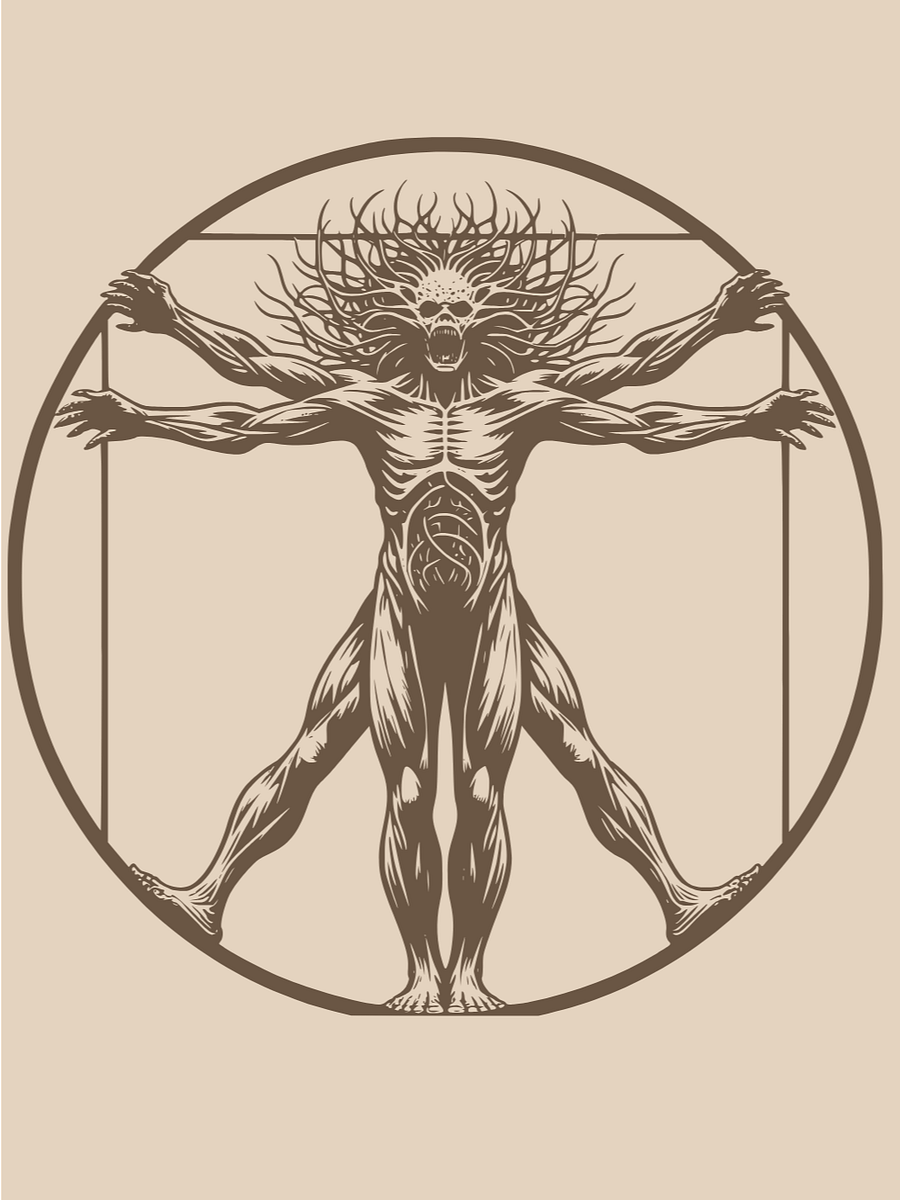 Vitruvian Monster Unisex T-Shirt product image (1)