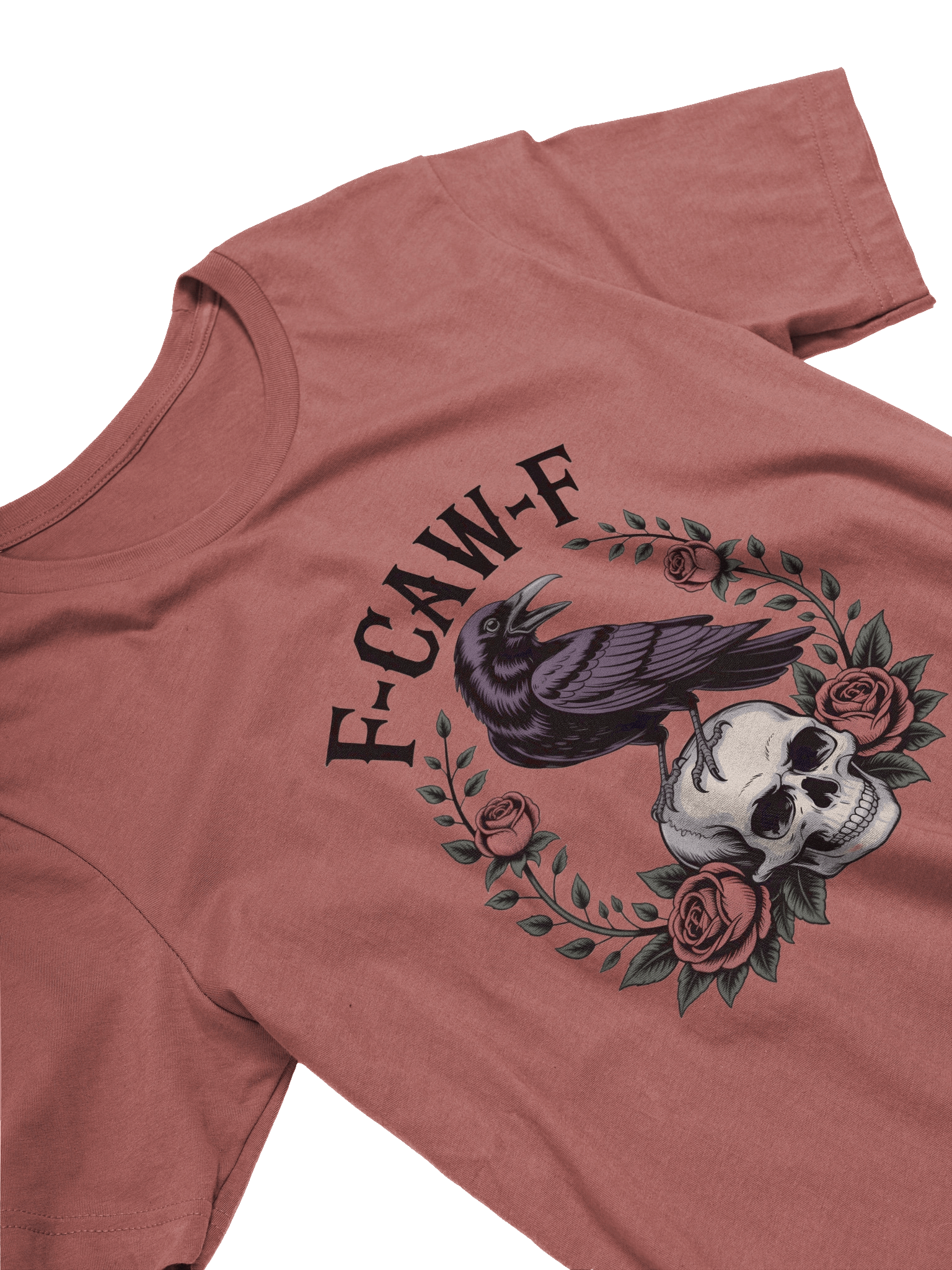 F-Caw-F T-Shirt | F-Caw-F Crow Shirt | Funny Crow T-Shirt | Sarcastic Bird Tee | Gothic Crow Shirt product image (4)