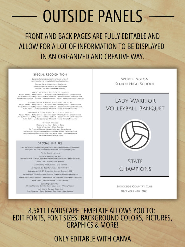 Editable Bi-Fold Program Template product image (2)