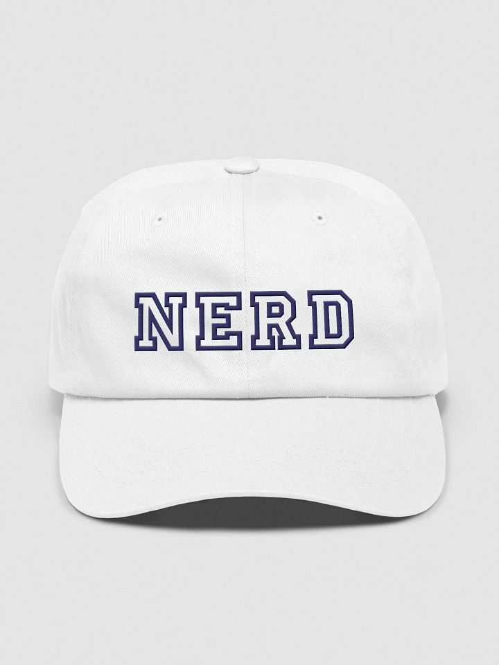 White NERD Dad Hat product image (1)