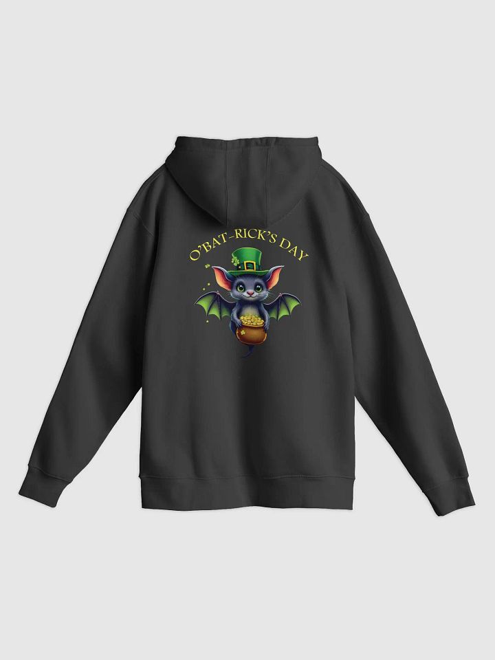 Cute St. Patrick’s Day Bat Unisex Hoodie – O’Bat-Rick’s Day Funny Irish Design product image (4)