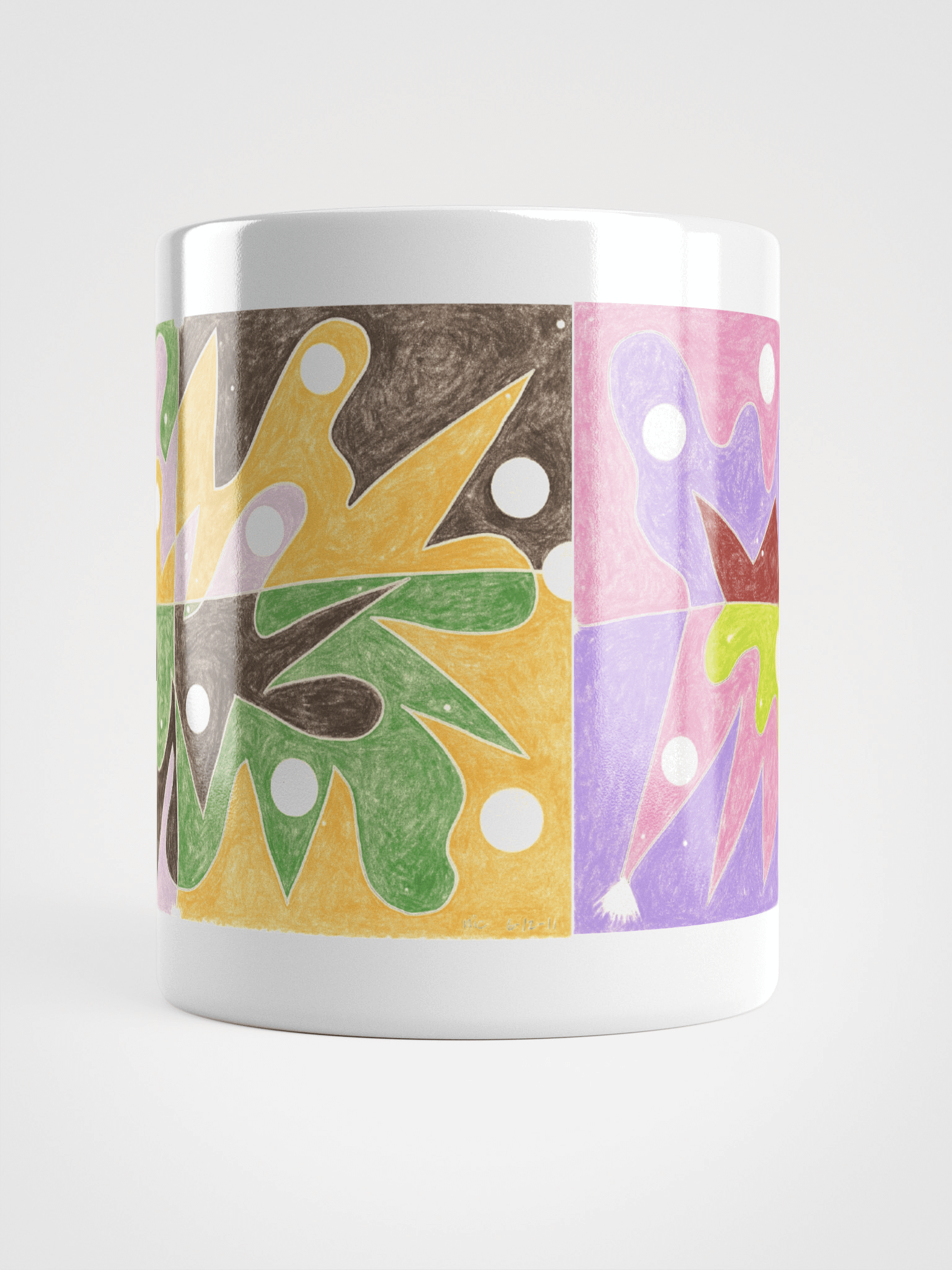 Cartoon College 3 & 4 White Glossy Mug product image (9)