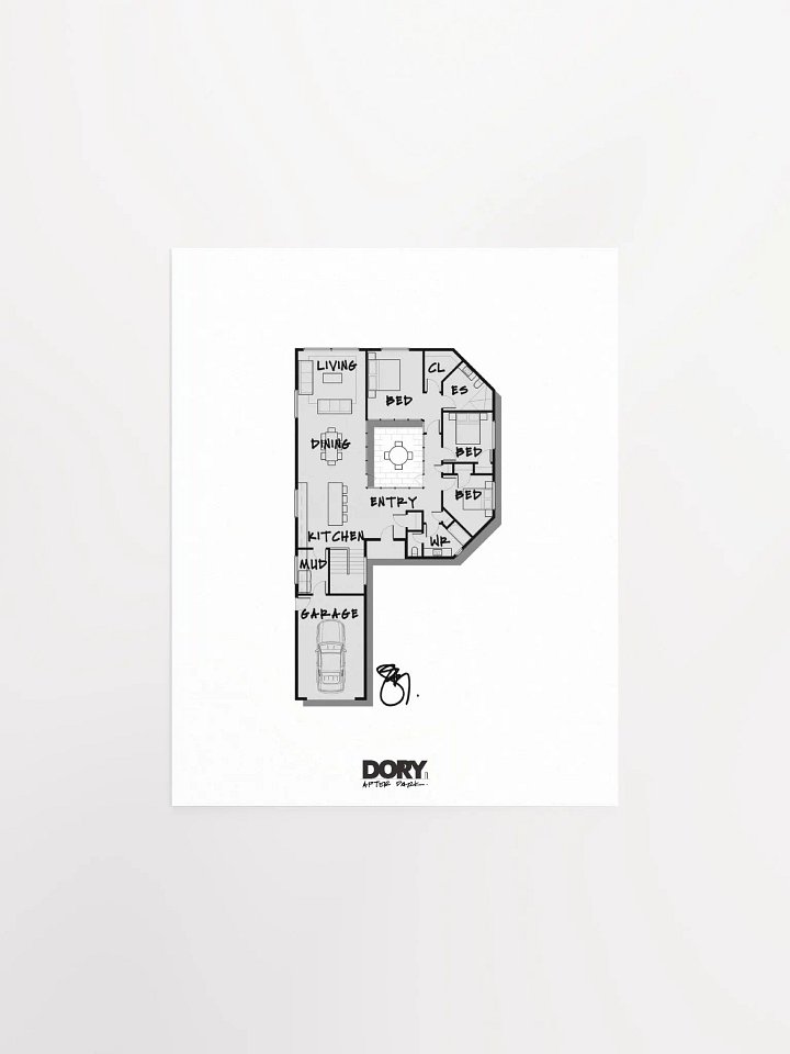 Alphabet Floor Plan Poster - P product image (1)