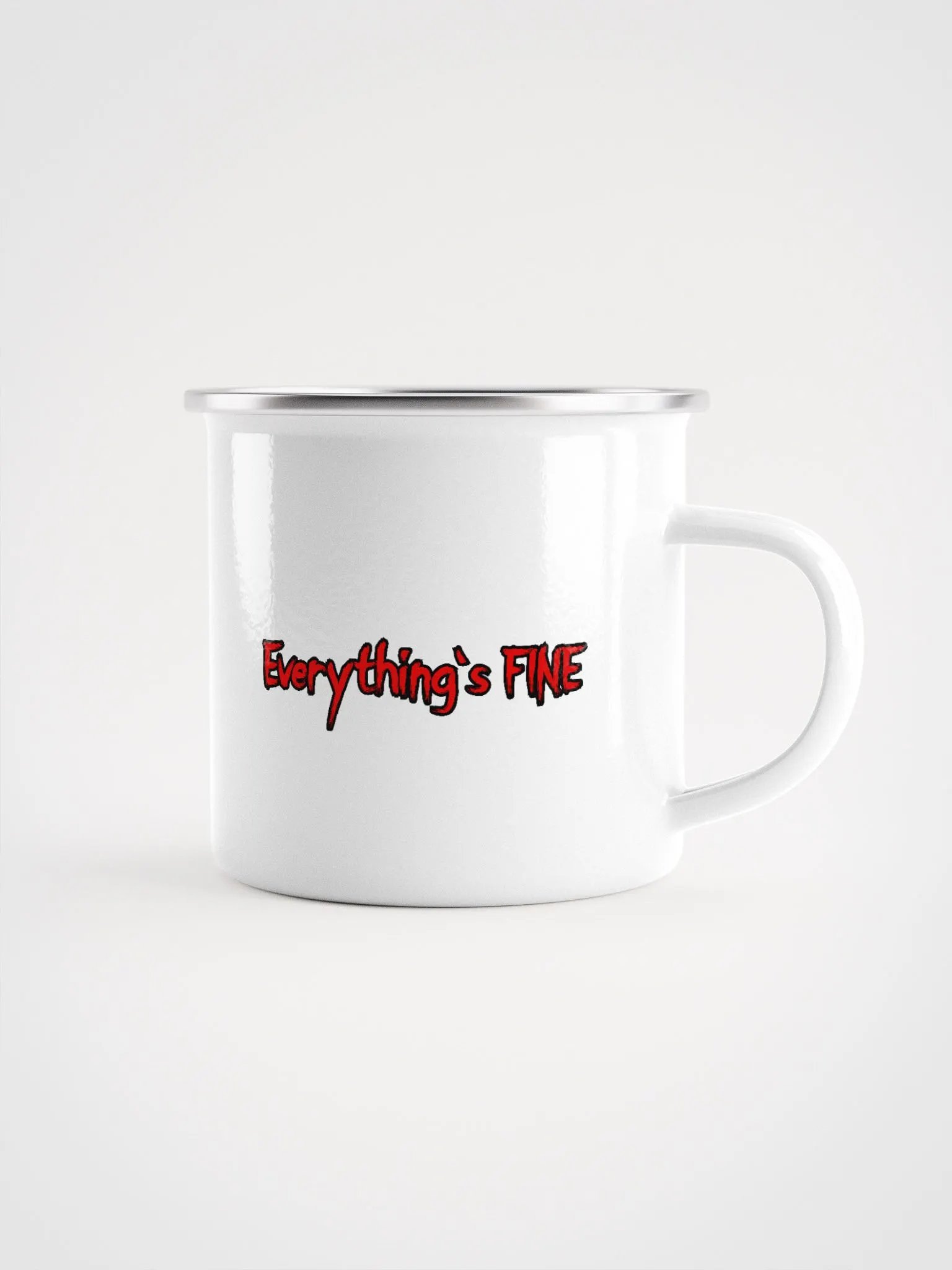 Everything's FINE Enamel Mug product image (1)