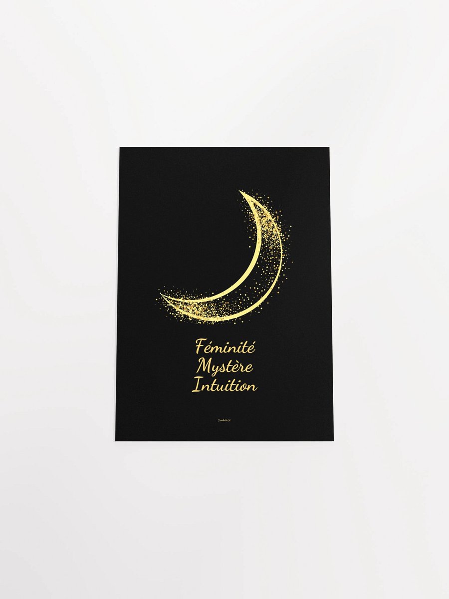 Poster Artistique Symbole Doré - Lune - Cadeau Déco Symbolique product image (4)