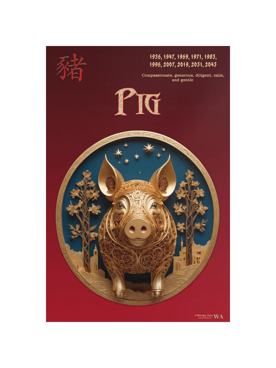 Chinese Zodiac Poster - PIG product image (4)