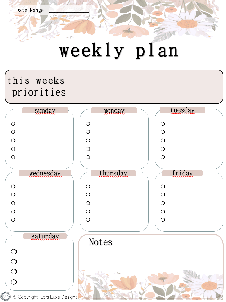 This Wild Life - An Undated Yearly Planner - 8.5x11 - Printable product image (4)