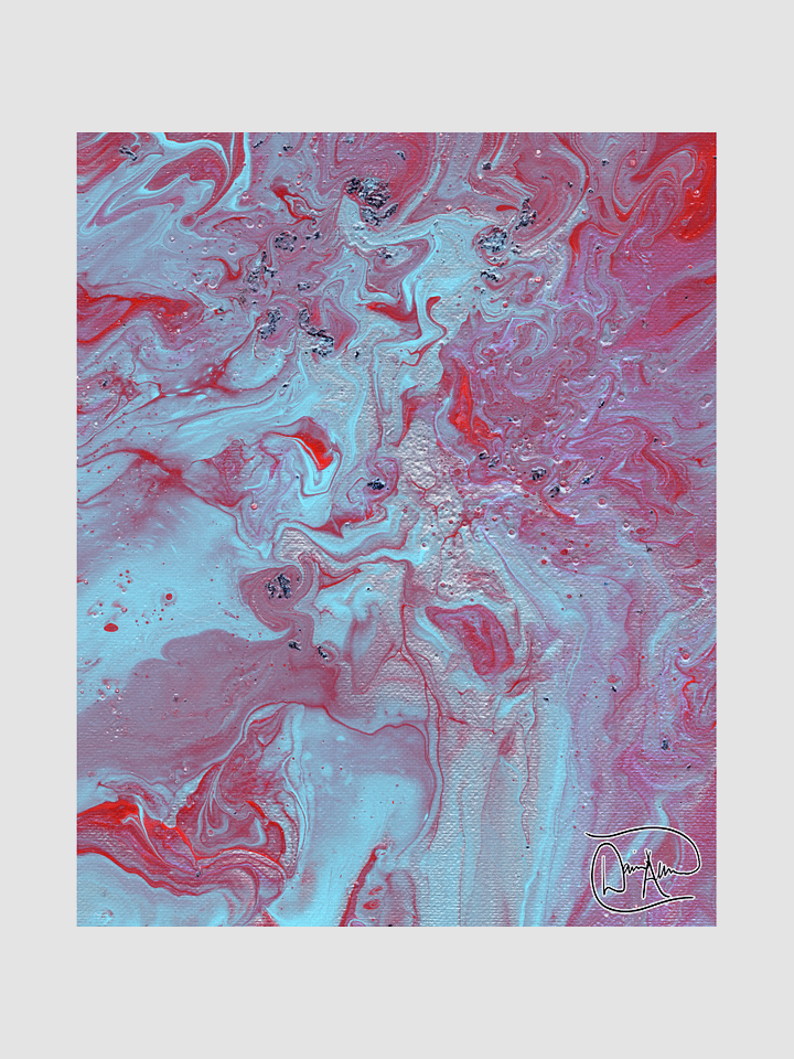 Metallic Blue Fluid Acrylic Digital Download product image (1)